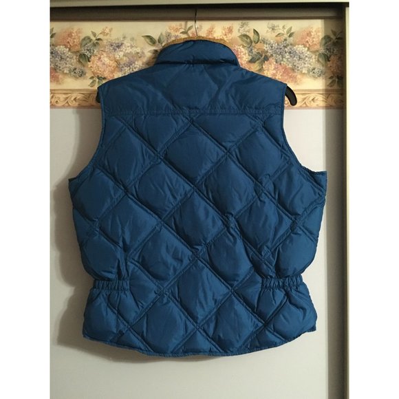 Eddie Bauer Medium Teal Quilted Goose Down Outdoor Casual Vest - Picture 4 of 4
